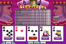 Il videopoker Aces and Faces di Casinò.com.